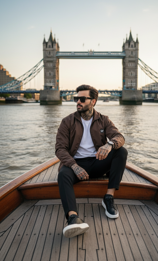 Waterproof Windbreaker Jacket - Brown