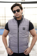 Premium Sleeveless Puffer - Light Grey