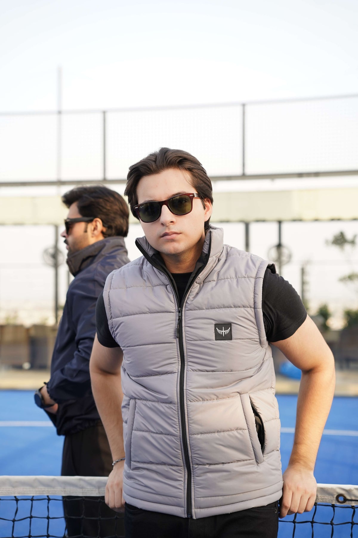 Premium Sleeveless Puffer - Light Grey