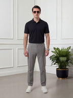Straight Fit Trouser Pant - Silver Grey
