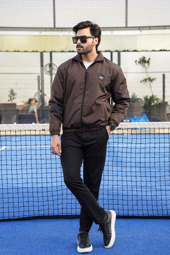 Waterproof Windbreaker Jacket - Brown
