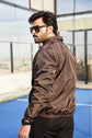 Waterproof Windbreaker Jacket - Brown