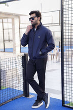 Waterproof Windbreaker Jacket - Navy Blue