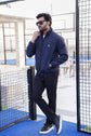 Waterproof Windbreaker Jacket - Navy Blue
