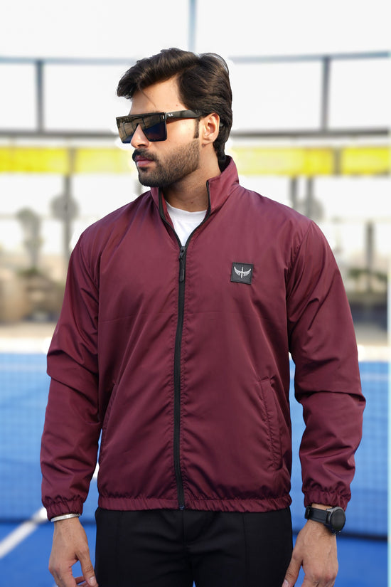 Waterproof Windbreaker Jacket - Maroon