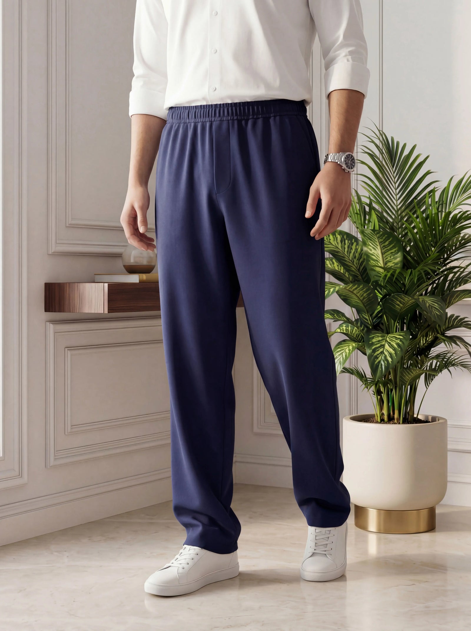 Baggy Fit Trouser – Navy Blue