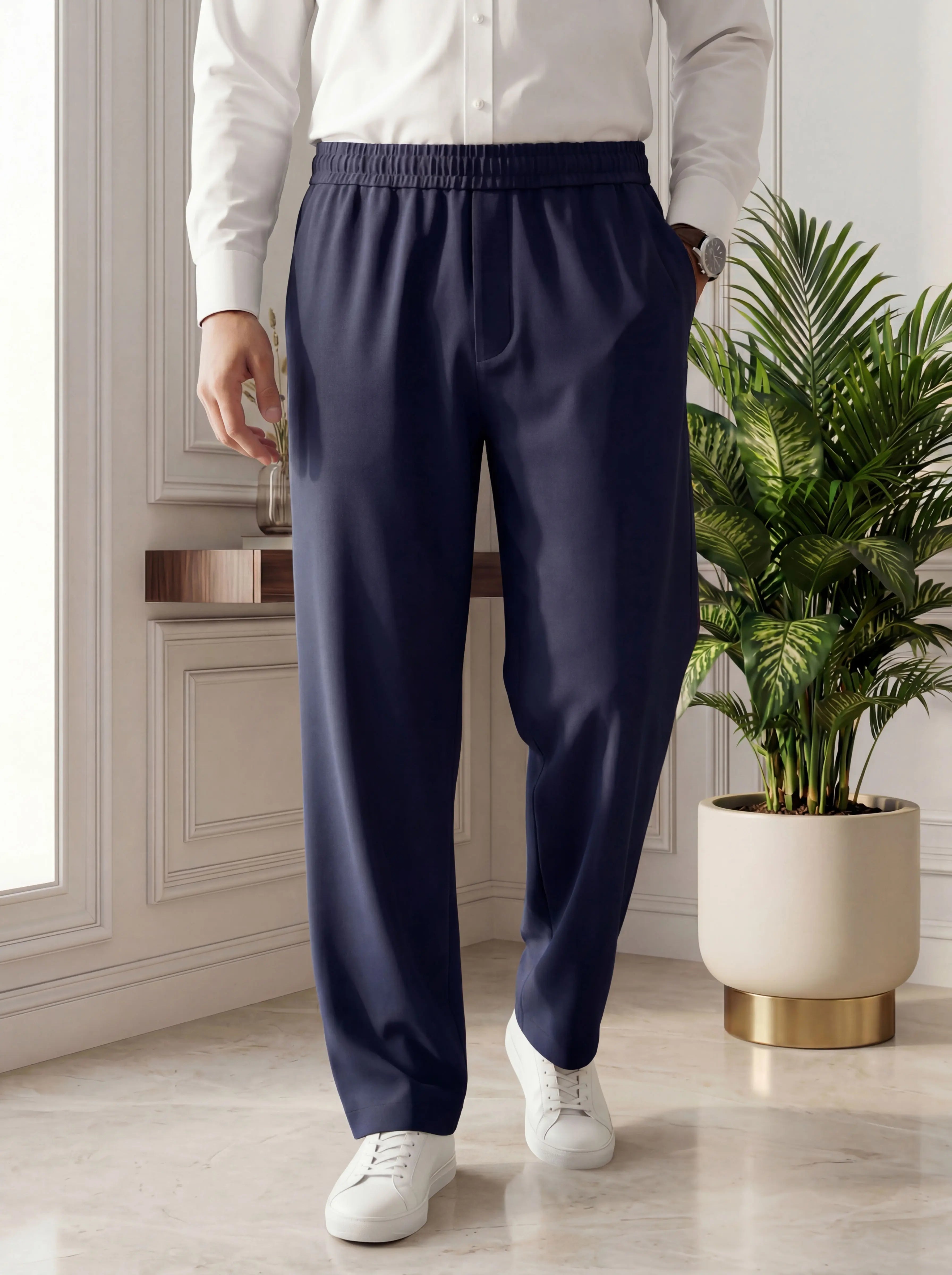 Baggy Fit Trouser – Navy Blue